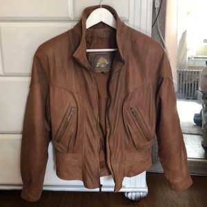 Adventure Bound Wilsons Leather tan bomber jacket